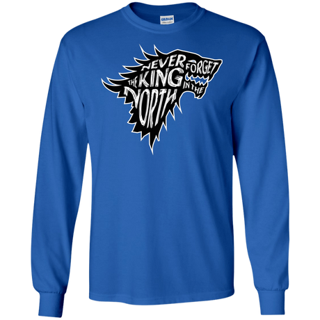 T-Shirts Royal / S Never Forget The King In The North Men's Long Sleeve T-Shirt