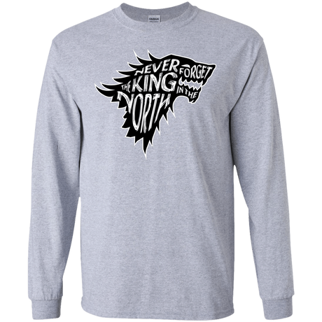 T-Shirts Sport Grey / S Never Forget The King In The North Men's Long Sleeve T-Shirt