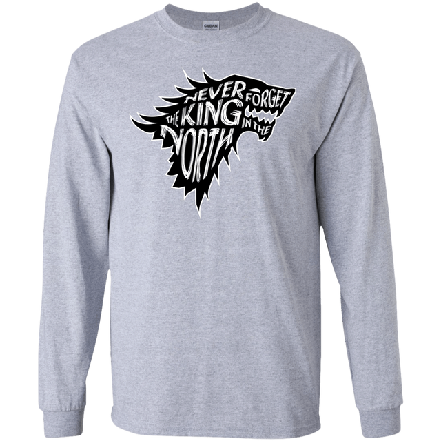 T-Shirts Sport Grey / S Never Forget The King In The North Men's Long Sleeve T-Shirt