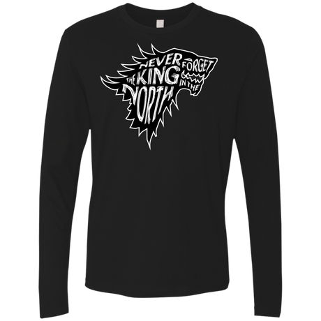 T-Shirts Black / S Never Forget The King In The North Men's Premium Long Sleeve