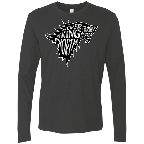 T-Shirts Heavy Metal / S Never Forget The King In The North Men's Premium Long Sleeve