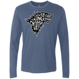 T-Shirts Indigo / S Never Forget The King In The North Men's Premium Long Sleeve