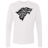 T-Shirts White / S Never Forget The King In The North Men's Premium Long Sleeve