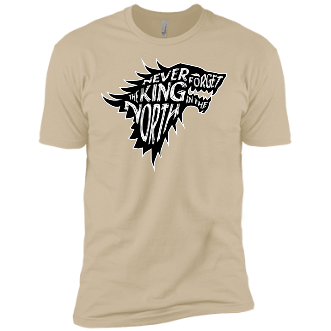 T-Shirts Sand / X-Small Never Forget The King In The North Men's Premium T-Shirt