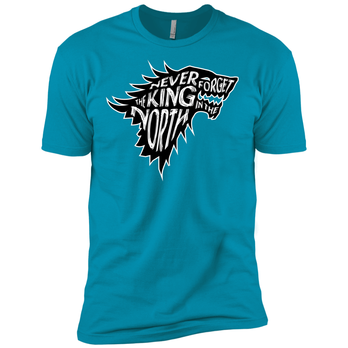 T-Shirts Turquoise / X-Small Never Forget The King In The North Men's Premium T-Shirt