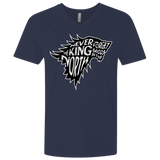 T-Shirts Midnight Navy / X-Small Never Forget The King In The North Men's Premium V-Neck