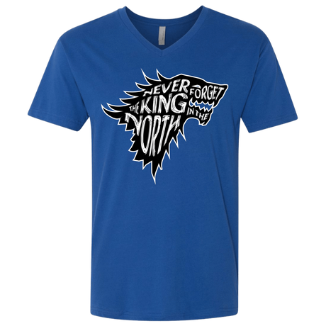 T-Shirts Royal / X-Small Never Forget The King In The North Men's Premium V-Neck