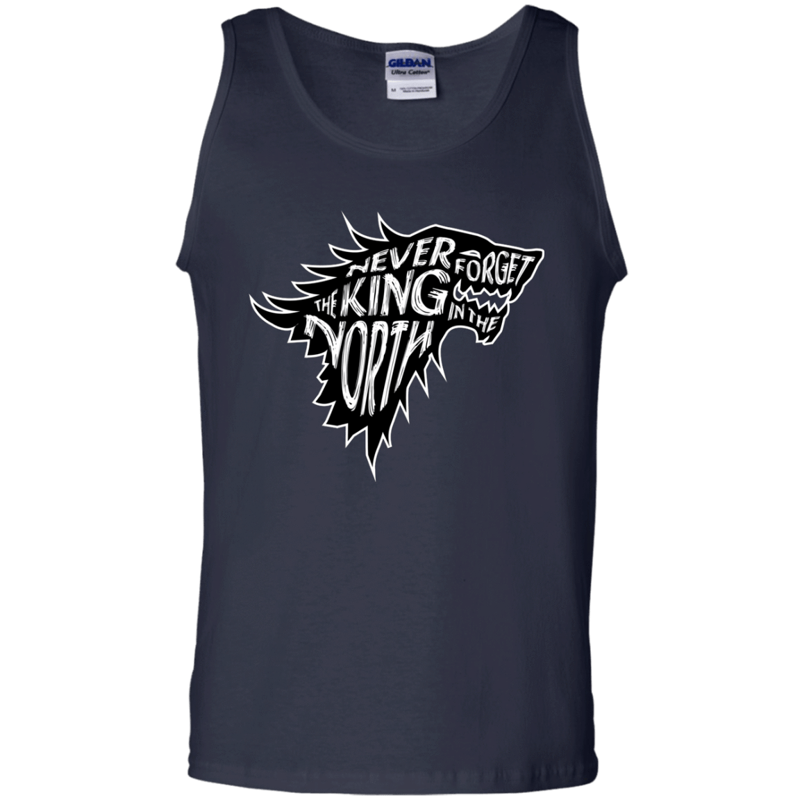 T-Shirts Navy / S Never Forget The King In The North Men's Tank Top
