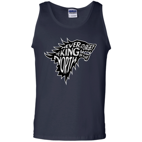 T-Shirts Navy / S Never Forget The King In The North Men's Tank Top