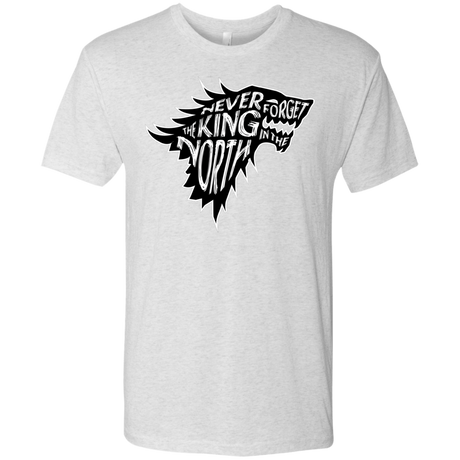 T-Shirts Heather White / S Never Forget The King In The North Men's Triblend T-Shirt