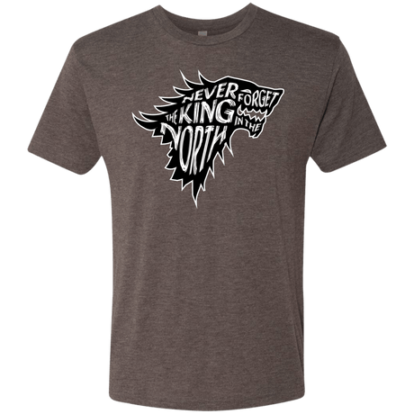 T-Shirts Macchiato / S Never Forget The King In The North Men's Triblend T-Shirt
