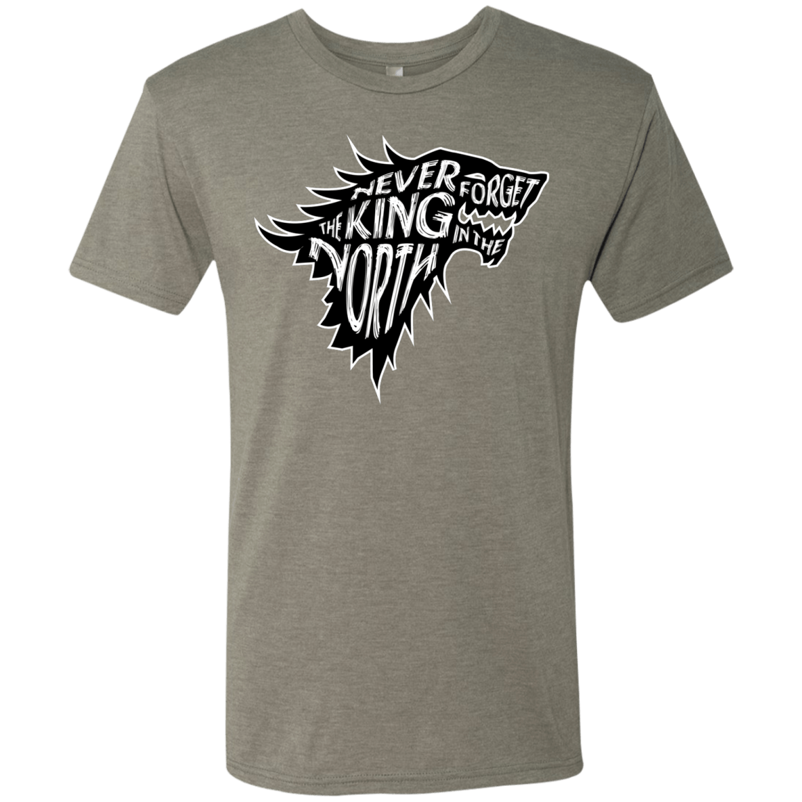 T-Shirts Venetian Grey / S Never Forget The King In The North Men's Triblend T-Shirt