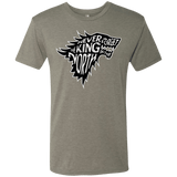 T-Shirts Venetian Grey / S Never Forget The King In The North Men's Triblend T-Shirt