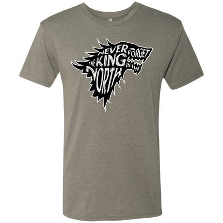 T-Shirts Venetian Grey / S Never Forget The King In The North Men's Triblend T-Shirt