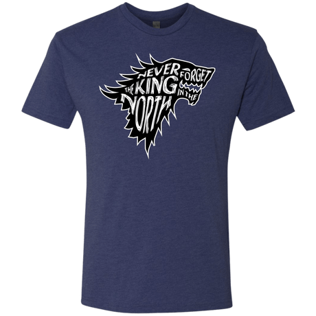 T-Shirts Vintage Navy / S Never Forget The King In The North Men's Triblend T-Shirt