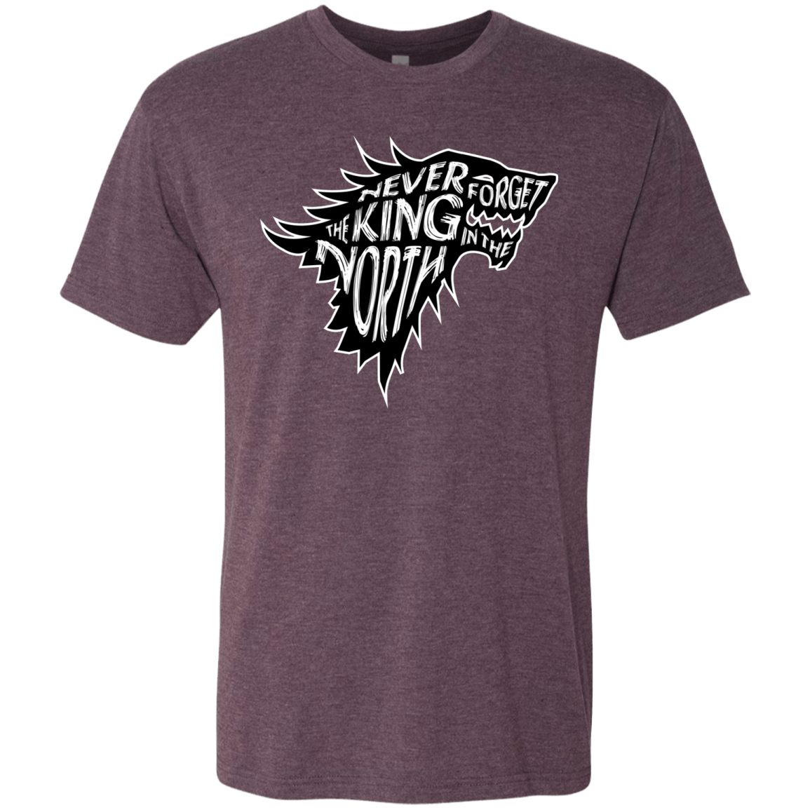 T-Shirts Vintage Purple / S Never Forget The King In The North Men's Triblend T-Shirt
