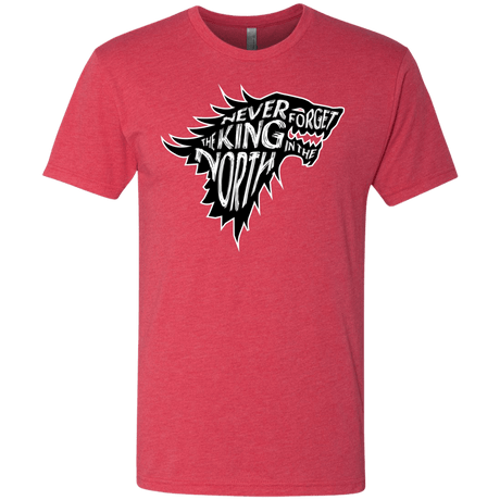 T-Shirts Vintage Red / S Never Forget The King In The North Men's Triblend T-Shirt
