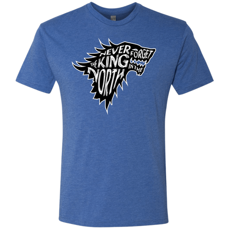 T-Shirts Vintage Royal / S Never Forget The King In The North Men's Triblend T-Shirt