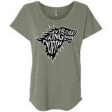 T-Shirts Venetian Grey / X-Small Never Forget The King In The North Triblend Dolman Sleeve