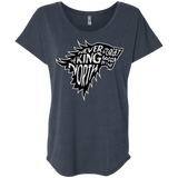 T-Shirts Vintage Navy / X-Small Never Forget The King In The North Triblend Dolman Sleeve
