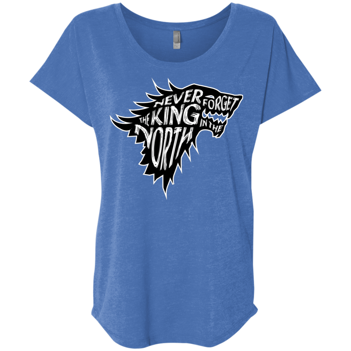 T-Shirts Vintage Royal / X-Small Never Forget The King In The North Triblend Dolman Sleeve