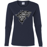 T-Shirts Navy / S Never Forget The King In The North Women's Long Sleeve T-Shirt