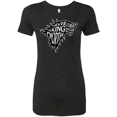T-Shirts Vintage Black / S Never Forget The King In The North Women's Triblend T-Shirt