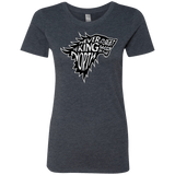 T-Shirts Vintage Navy / S Never Forget The King In The North Women's Triblend T-Shirt