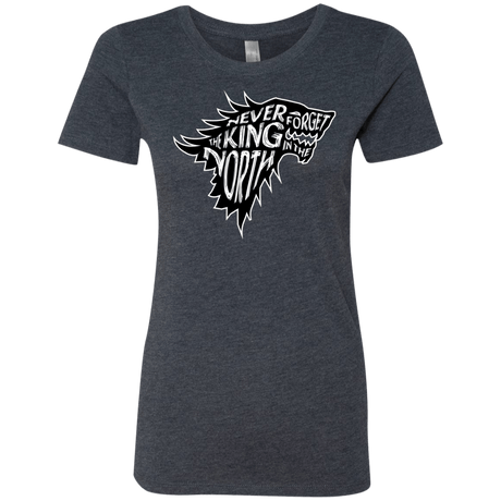 T-Shirts Vintage Navy / S Never Forget The King In The North Women's Triblend T-Shirt