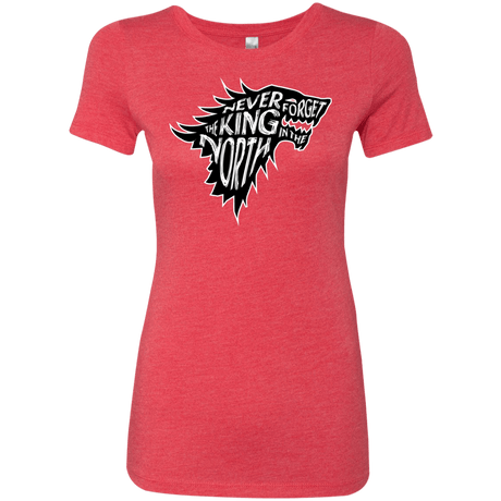 T-Shirts Vintage Red / S Never Forget The King In The North Women's Triblend T-Shirt