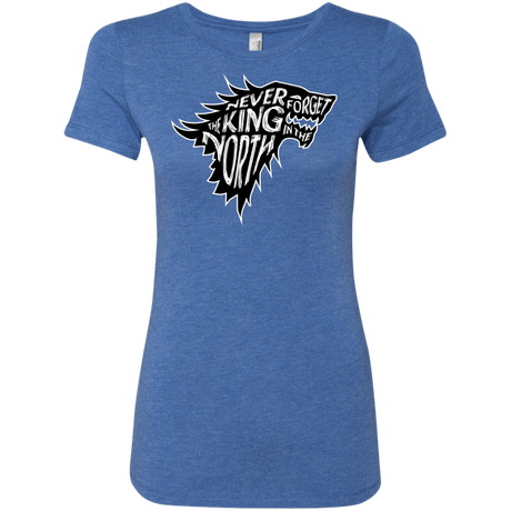 T-Shirts Vintage Royal / S Never Forget The King In The North Women's Triblend T-Shirt