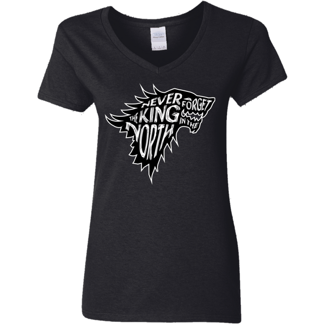 T-Shirts Black / S Never Forget The King In The North Women's V-Neck T-Shirt