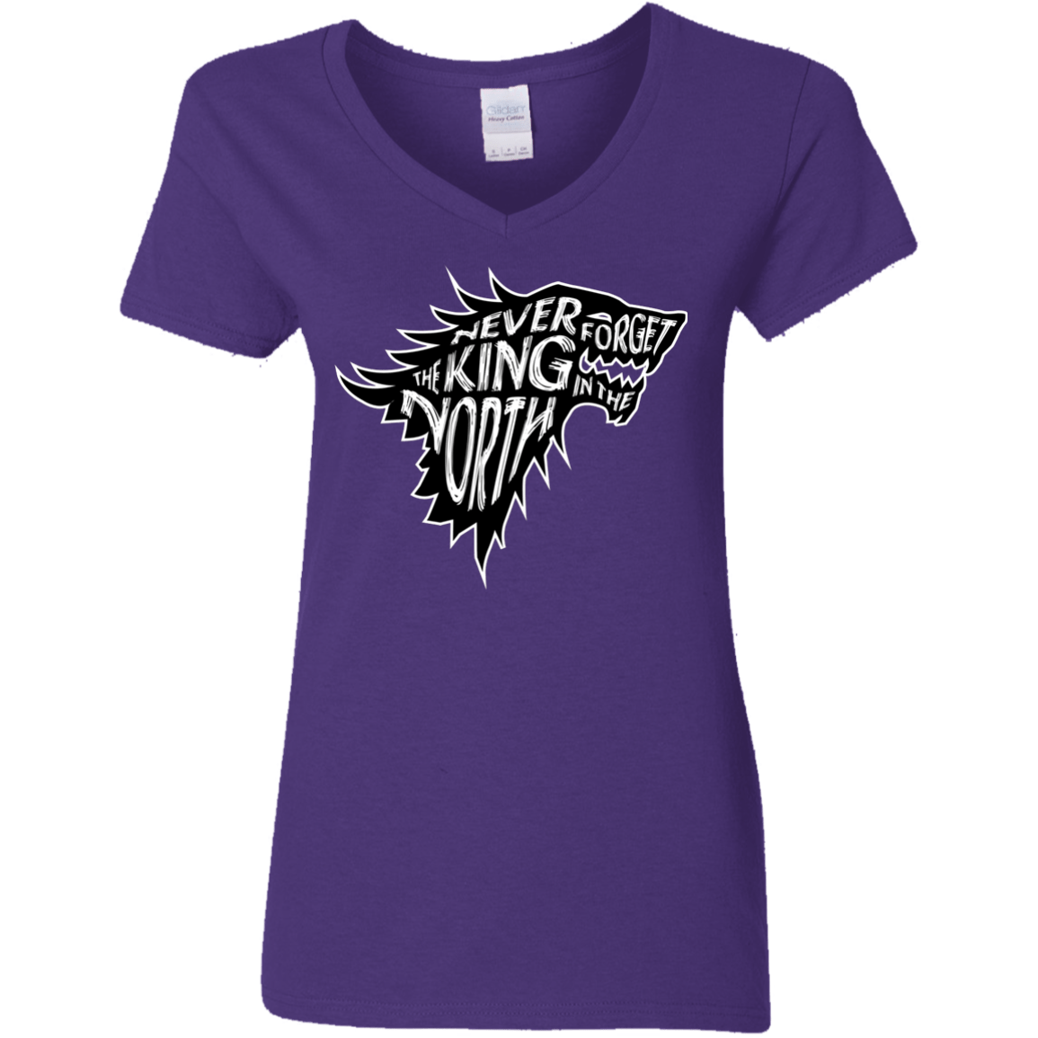 T-Shirts Purple / S Never Forget The King In The North Women's V-Neck T-Shirt