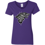 T-Shirts Purple / S Never Forget The King In The North Women's V-Neck T-Shirt