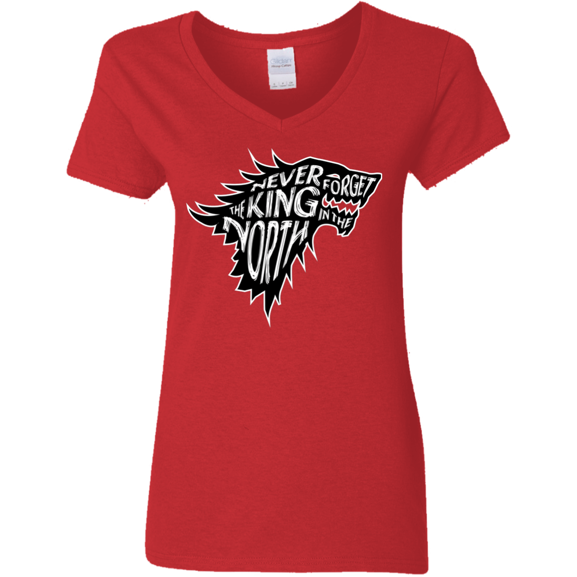 T-Shirts Red / S Never Forget The King In The North Women's V-Neck T-Shirt