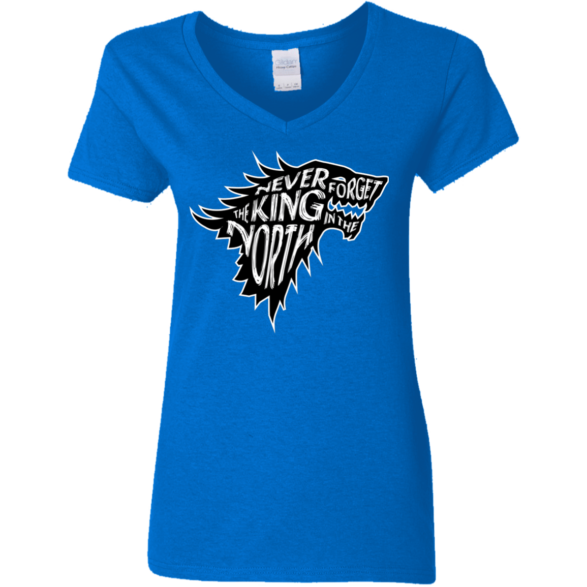 T-Shirts Royal / S Never Forget The King In The North Women's V-Neck T-Shirt