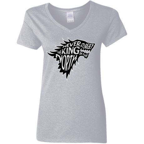 T-Shirts Sport Grey / S Never Forget The King In The North Women's V-Neck T-Shirt