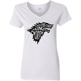 T-Shirts White / S Never Forget The King In The North Women's V-Neck T-Shirt