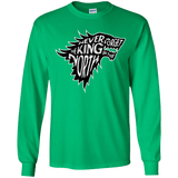 T-Shirts Irish Green / YS Never Forget The King In The North Youth Long Sleeve T-Shirt