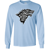 T-Shirts Light Blue / YS Never Forget The King In The North Youth Long Sleeve T-Shirt