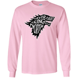 T-Shirts Light Pink / YS Never Forget The King In The North Youth Long Sleeve T-Shirt