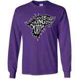 T-Shirts Purple / YS Never Forget The King In The North Youth Long Sleeve T-Shirt