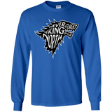 T-Shirts Royal / YS Never Forget The King In The North Youth Long Sleeve T-Shirt