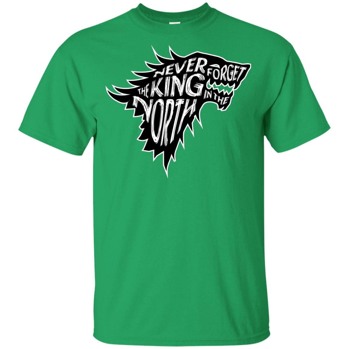 T-Shirts Irish Green / YXS Never Forget The King In The North Youth T-Shirt