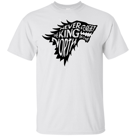 T-Shirts White / YXS Never Forget The King In The North Youth T-Shirt