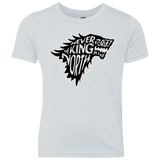 T-Shirts Heather White / YXS Never Forget The King In The North Youth Triblend T-Shirt