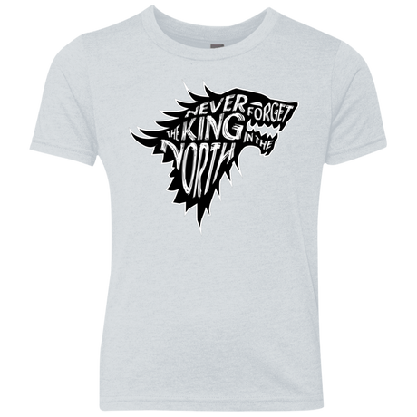 T-Shirts Heather White / YXS Never Forget The King In The North Youth Triblend T-Shirt