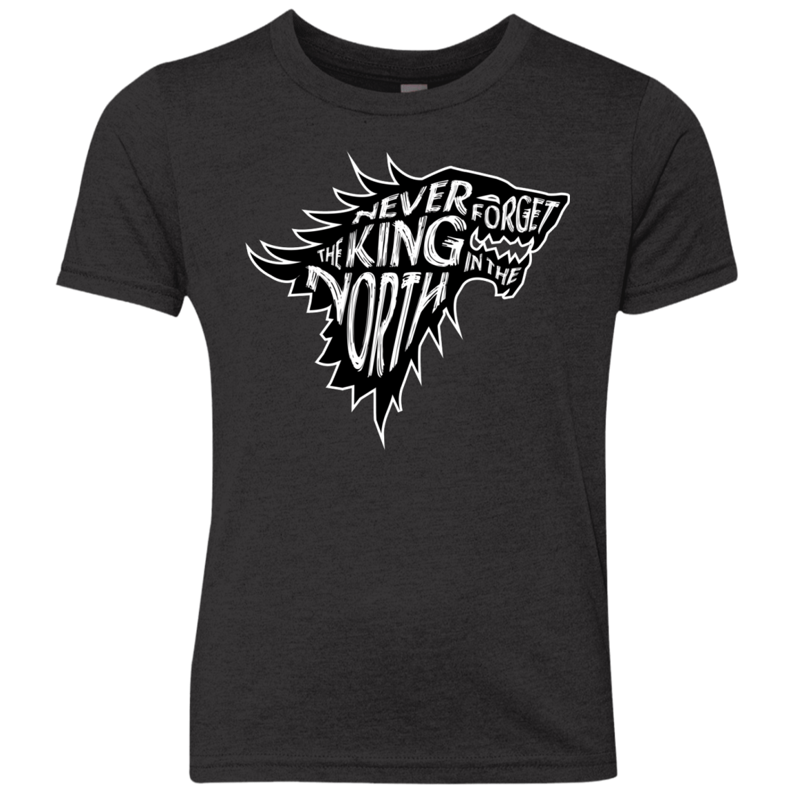 T-Shirts Vintage Black / YXS Never Forget The King In The North Youth Triblend T-Shirt