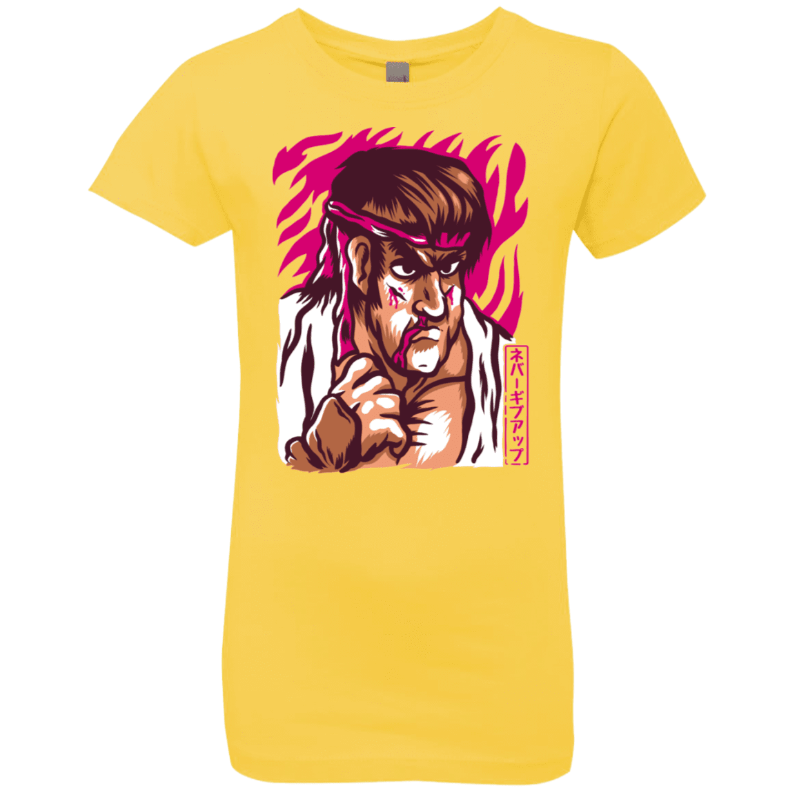 T-Shirts Vibrant Yellow / YXS Never Give Up Girls Premium T-Shirt