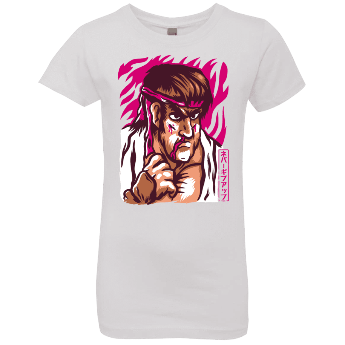 T-Shirts White / YXS Never Give Up Girls Premium T-Shirt